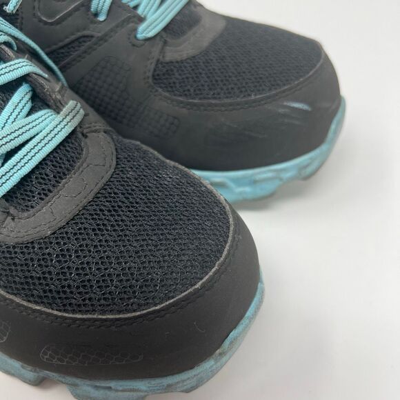 TIMBERLAND PRO Women’s Alloy Toe Work Shoes 8.5M Black Blue Anti-Fatigue Safety - Picture 9 of 11